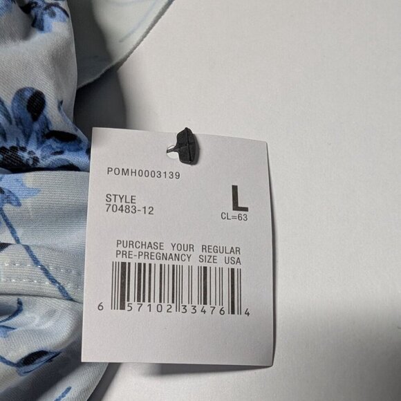 A Pea in the Pod Maternity Swimsuit Coquette Ditsy Floral Ruffle Deep V Large - Picture 5 of 11